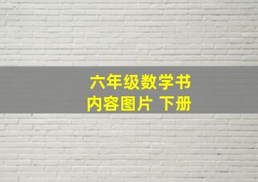 六年级数学书内容图片 下册